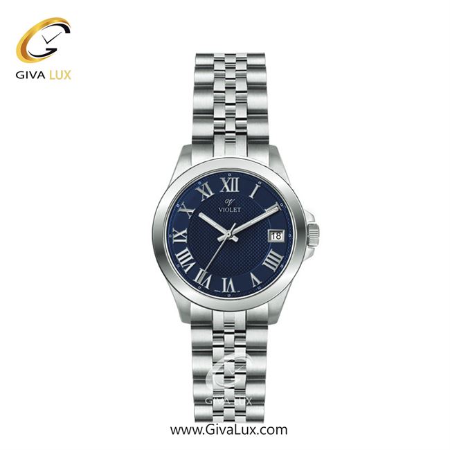 ساعت مچی اورجینال زنانه ویولت VIOLET نقره ای | نقره ای| سرمه ای| کد رفرنس 0556 | 0571